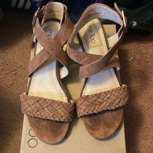 Brown suede sandals